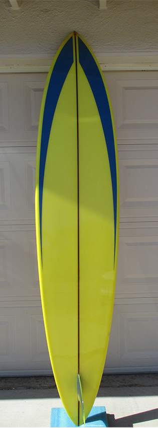 Bottom of 1976 Steve Moret Vintage Surfboard