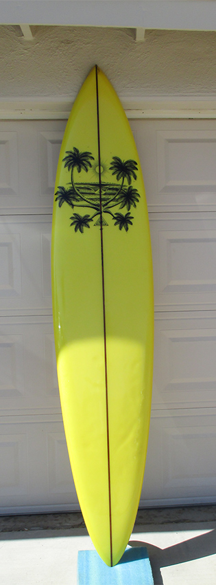 Deck of 1976 Steve Moret Vintage Surfboard