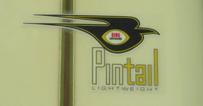 1968 Bing Pintail Lightweigh Vintage Surfboard Logo