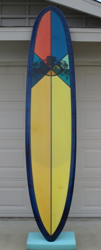 Deck of 1968 Bing “Bakus” Pintail Lightweight Vintage Surfboard