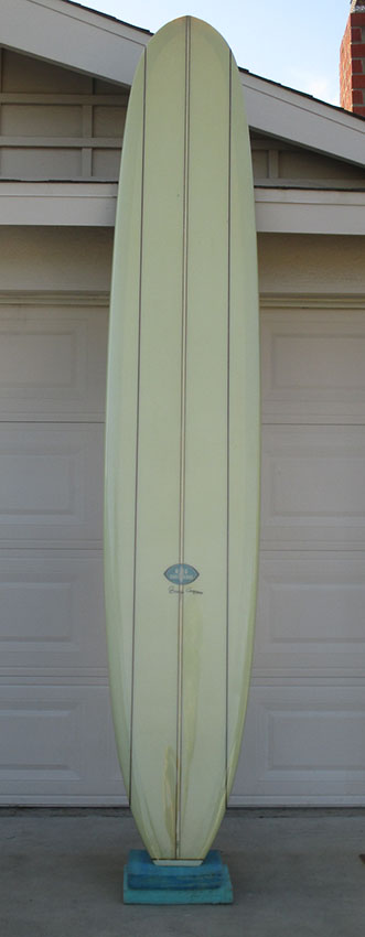 Deck of 1967 Bing Vintage Surfboard